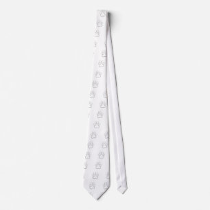 White Paw Print Tie