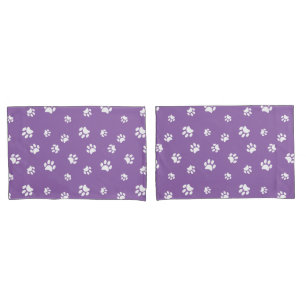 White Paw Prints Pattern Pillowcase