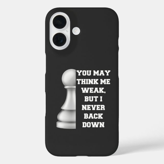 White Pawn Chess Strength Resilience Strategy Powe Case-Mate iPhone Case (Back)