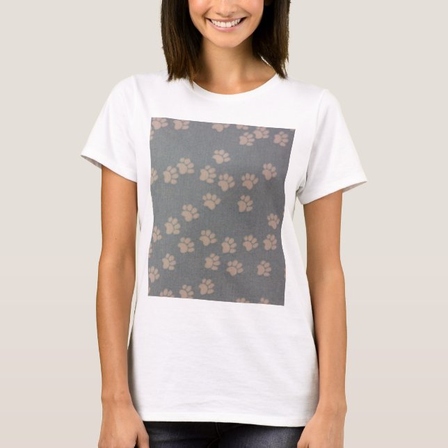White Pawprints T-Shirt (Front)