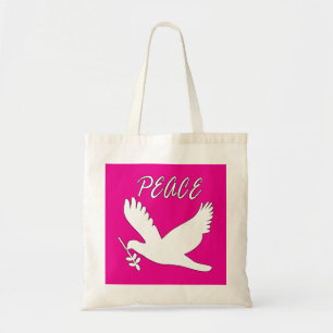 white peace dove bag