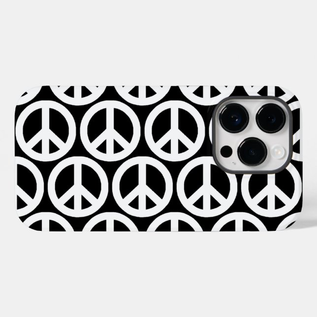 White Peace Signs Case-Mate iPhone Case (Back (Horizontal))