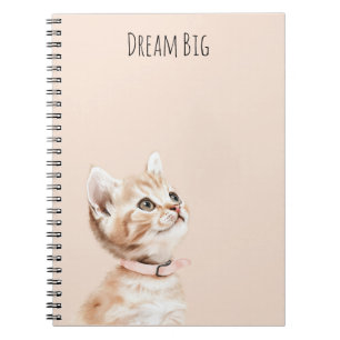 White Peach Cat Notebook