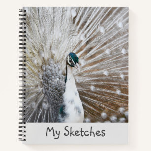 White Peacock Sketchbook Notebook