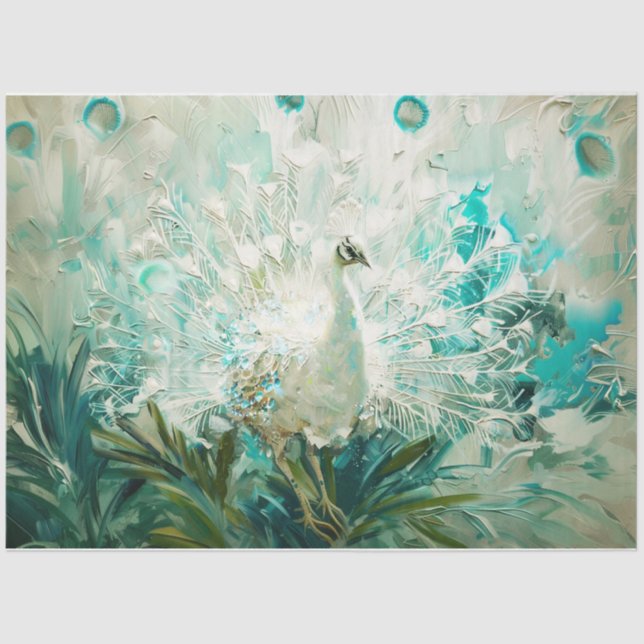 White Peacock Tissue Paper (Front)