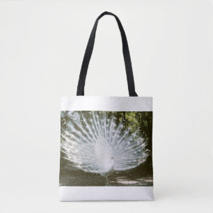 White Peacock Tote Bag