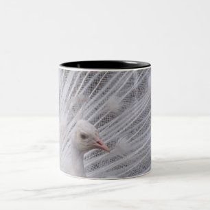 White Peacock Two-Tone Coffee Mug