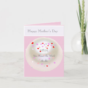 White Pearl Effect Editable Mother's Day Card