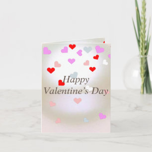 White Pearl Effect with hearts Card