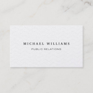 WHITE PEARL ELEGANT CREAM CLASSIC PROFESSIONAL BUSINESS CARD