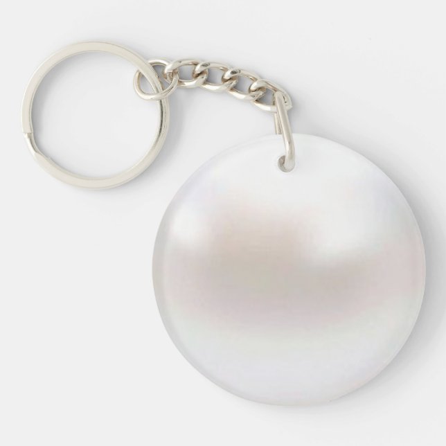 White Pearl Key Ring (Front)
