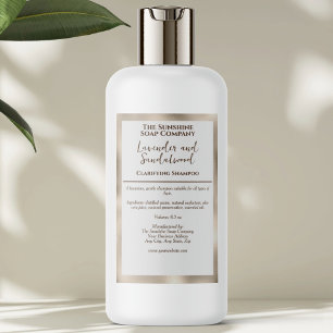 White & pearl waterproof cosmetics bottle label