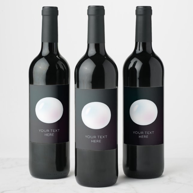 White Pearl Wine Label (Bottles)