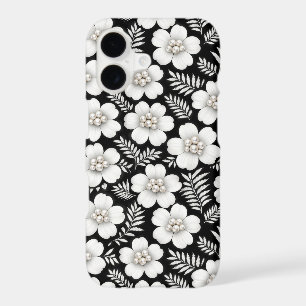 White Pearls in Flower Pattern