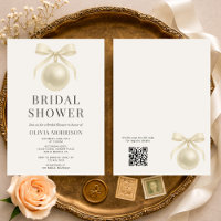 White Pearls QR Code Bridal Shower