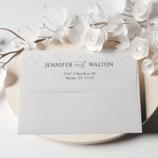 White Pearls Wedding Envelopes