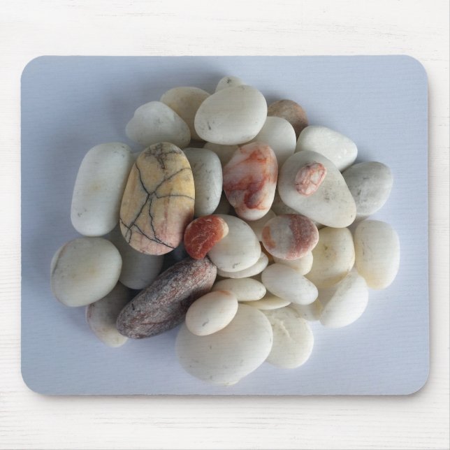 white pebbles mouse pad (Front)