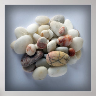 white pebbles poster