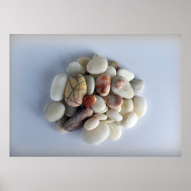 white pebbles poster (Front)