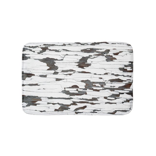 White Peeling Paint Bath Mat (Front)