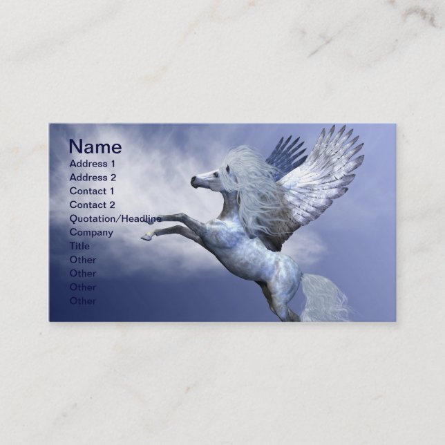 White Pegasus Business Card (Front)