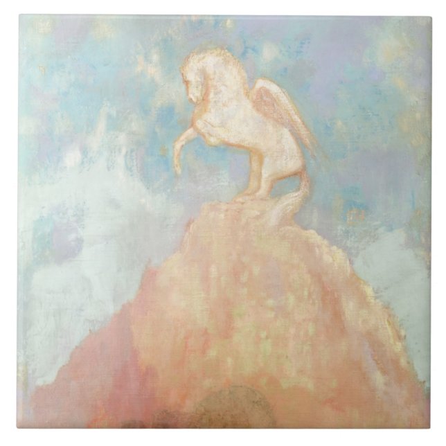 White Pegasus, c.1908 (oil on canvas) Ceramic Tile (Front)