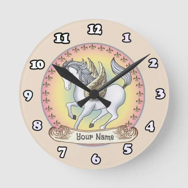 White Pegasus  clock (Front)