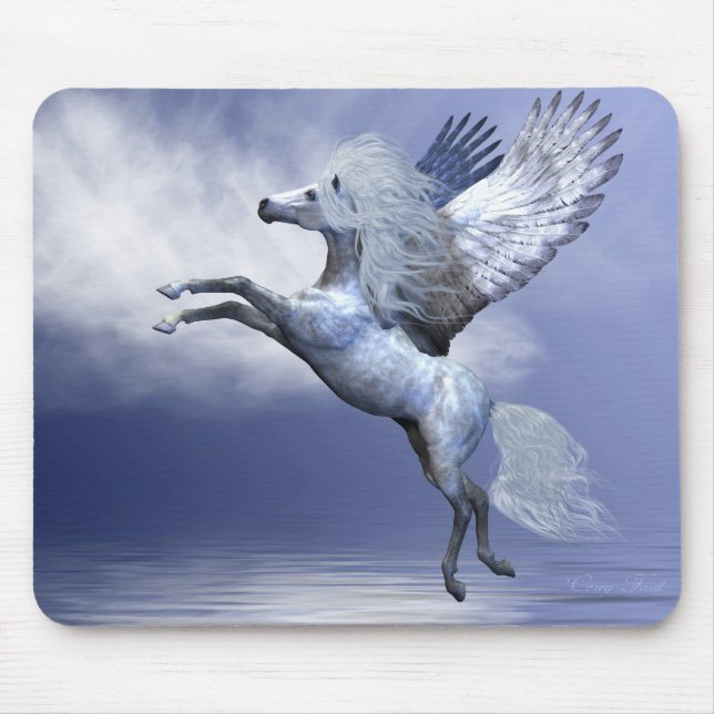 White Pegasus Mousepad (Front)