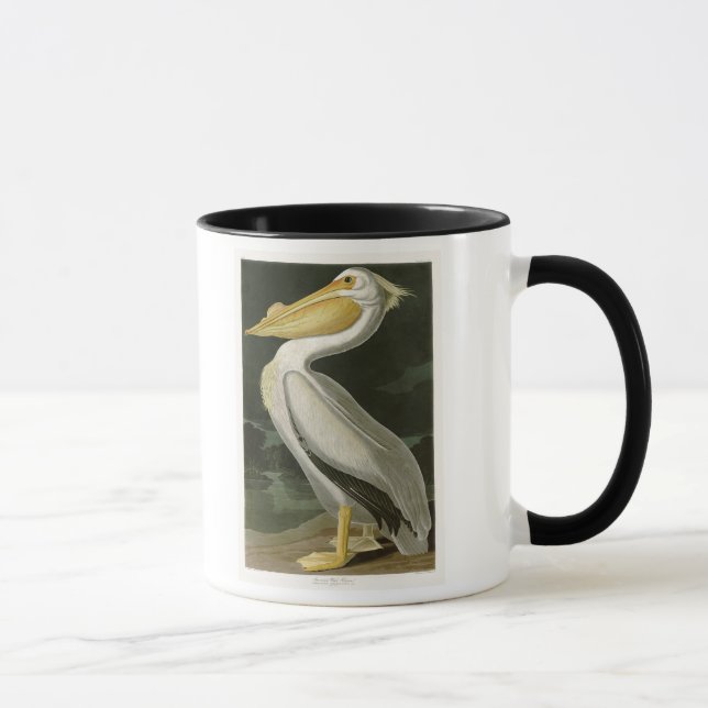 White Pelican John James Audubon Birds of America Mug (Right)