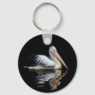 White pelican key ring