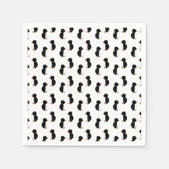 White penguins napkin (Front)