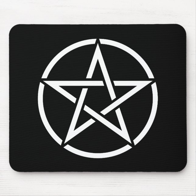 White Pentagram Mousepad (Front)