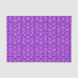 White Pentagram on Purple Tissue Paper