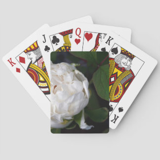 White Peony - Floral Photography - Playing Cards