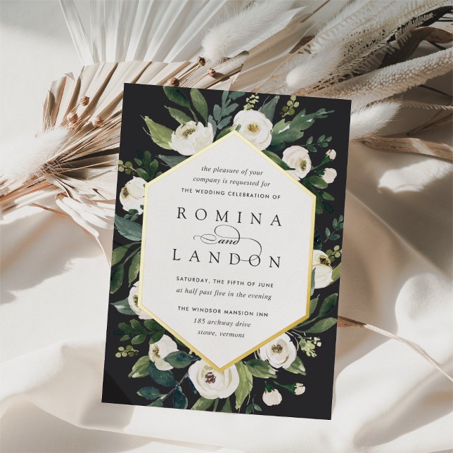 White Peony | Geometric Floral Frame Wedding (Creator Uploaded)