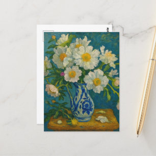 White Peony Postcard