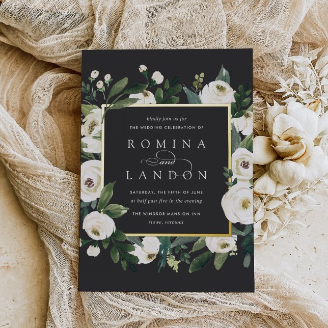 White Peony | Square Floral Frame Wedding (Creator Uploaded)