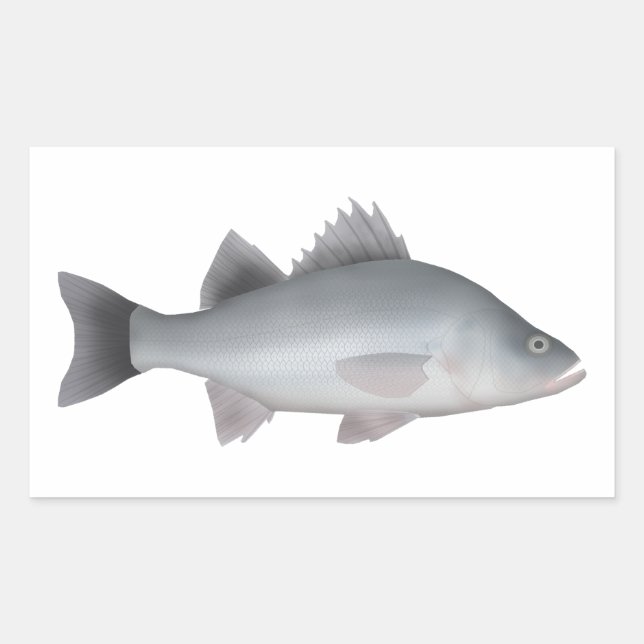 White Perch Rectangular Sticker (Front)