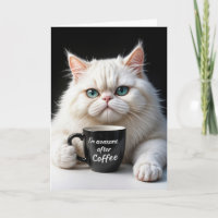White Persian Cat Birthday Humour
