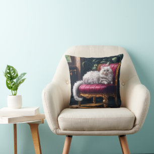 White Persian Cat Cushion