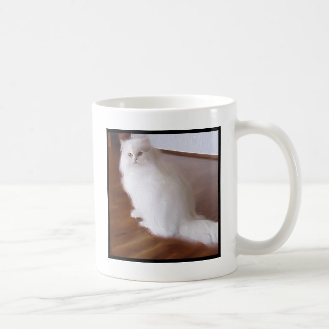 White Persian cat mug (Right)