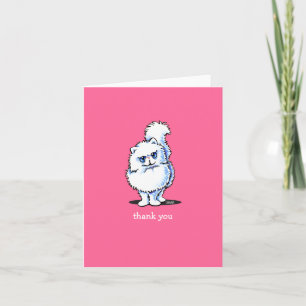 White Persian Cat Thank You Custom Message