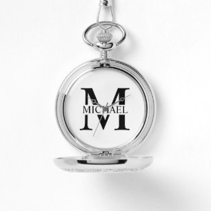 White Personalised Monogram and Name Watch