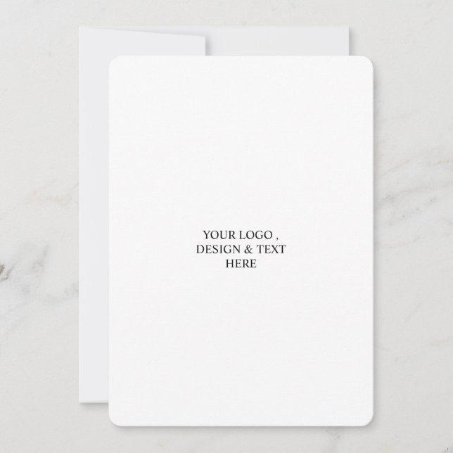 White Personalised – Your Logo & Text Here  Announcement (Front)