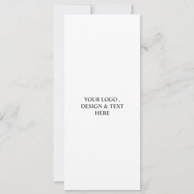 White Personalised – Your Logo & Text Here  Announcement (Front)