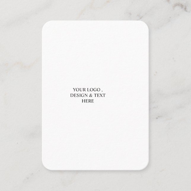White Personalised – Your Logo & Text Here Appointment Card (Front)