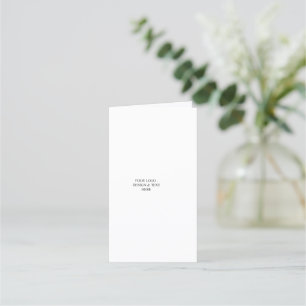White Personalised – Your Logo & Text Here Appointment Card