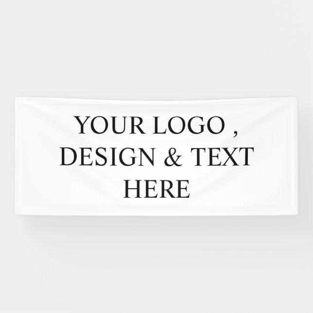White Personalised – Your Logo & Text Here  Banner (Horizontal)