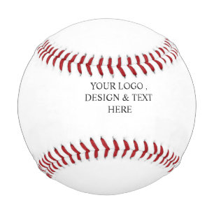 White Personalised – Your Logo & Text Here Baseball