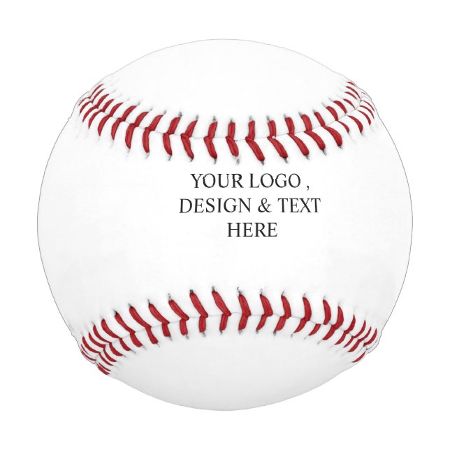 White Personalised – Your Logo & Text Here Baseball (Front)